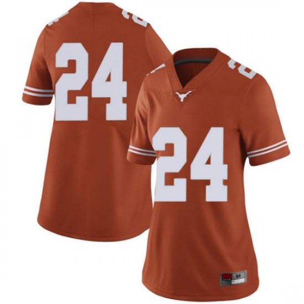 Women's University of Texas #24 Jarmarquis Durst Limited Embroidery Jersey Orange